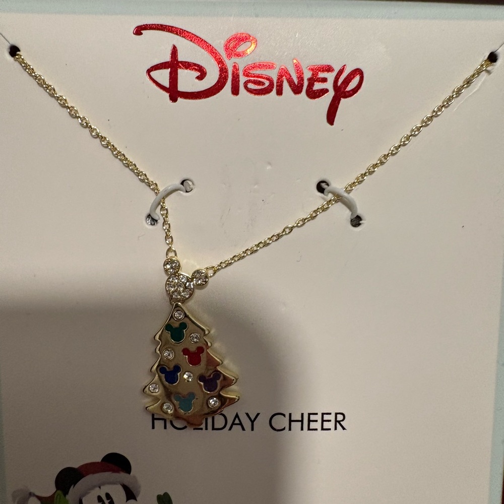 Disney Holiday Christmas Tree Necklace